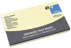 125 x 75 Yellow Info Notes